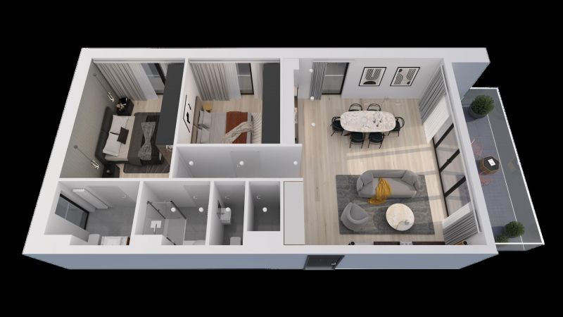 Apartment with 2 rooms to sell in Bertrange