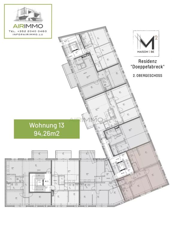 Apartment with 2 rooms to sell in Echternach