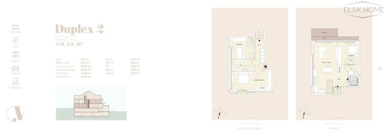 Duplex with 3 rooms to sell in Luxembourg-Cessange