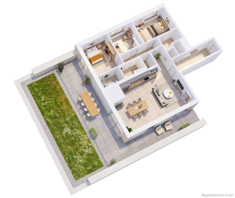 Apartment with 2 rooms to sell in Bereldange