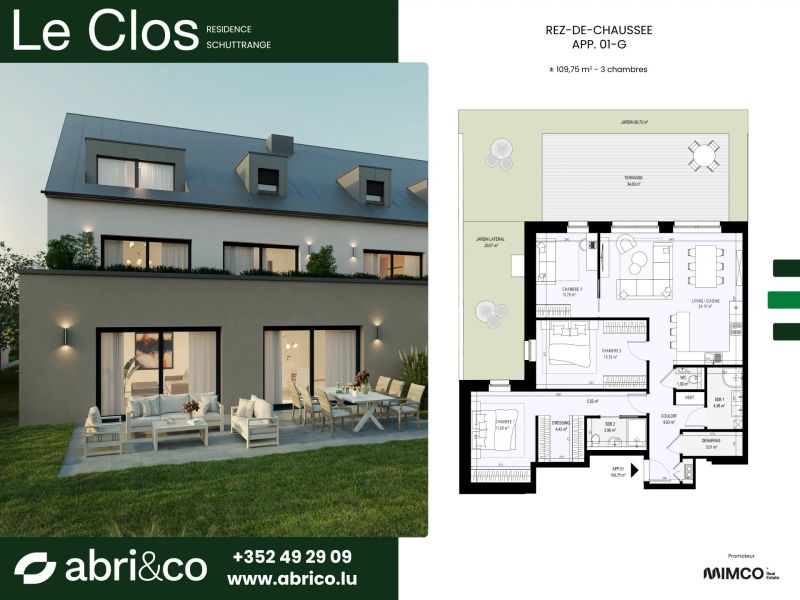 Apartment with 3 rooms to sell in Schuttrange