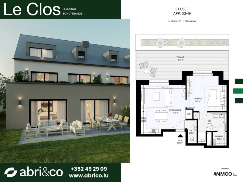 Apartment with 1 room to sell in Schuttrange