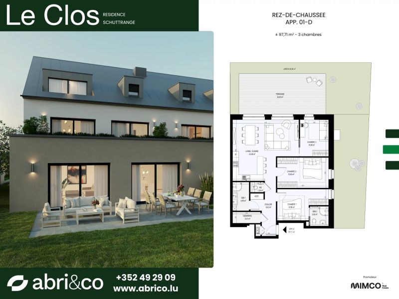 Apartment with 3 rooms to sell in Schuttrange