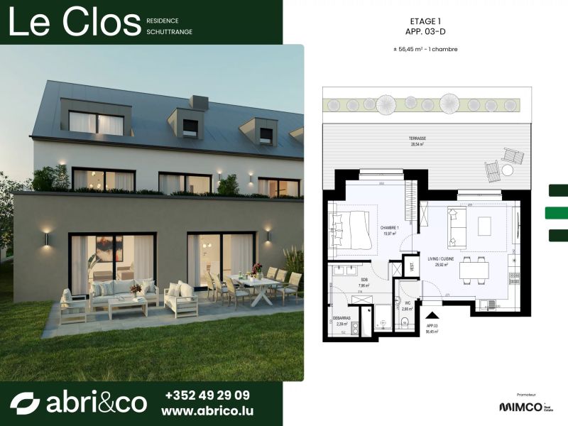 Apartment with 1 room to sell in Schuttrange