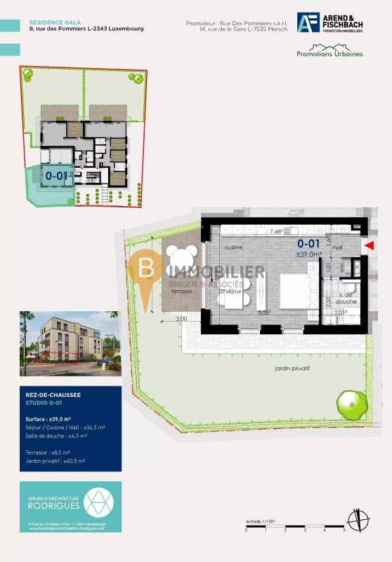 Studio to sell in Luxembourg-Cents