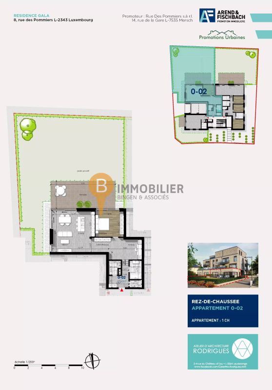 Apartment with 1 room to sell in Luxembourg-Cents