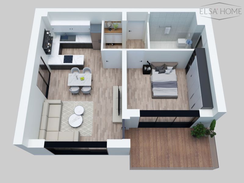 Apartment with 1 room to sell in Luxembourg-Kirchberg
