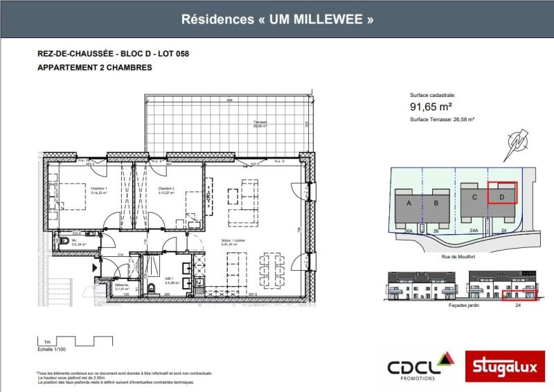 Apartment with 2 rooms to sell in Contern